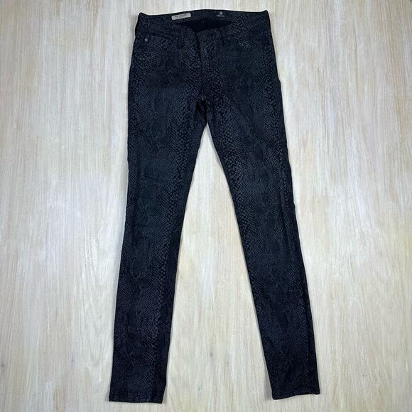 AG Adriano Goldschmied The Legging Super Skinny Fit Snake Skin Print Jeans 27 - Picture 1 of 16